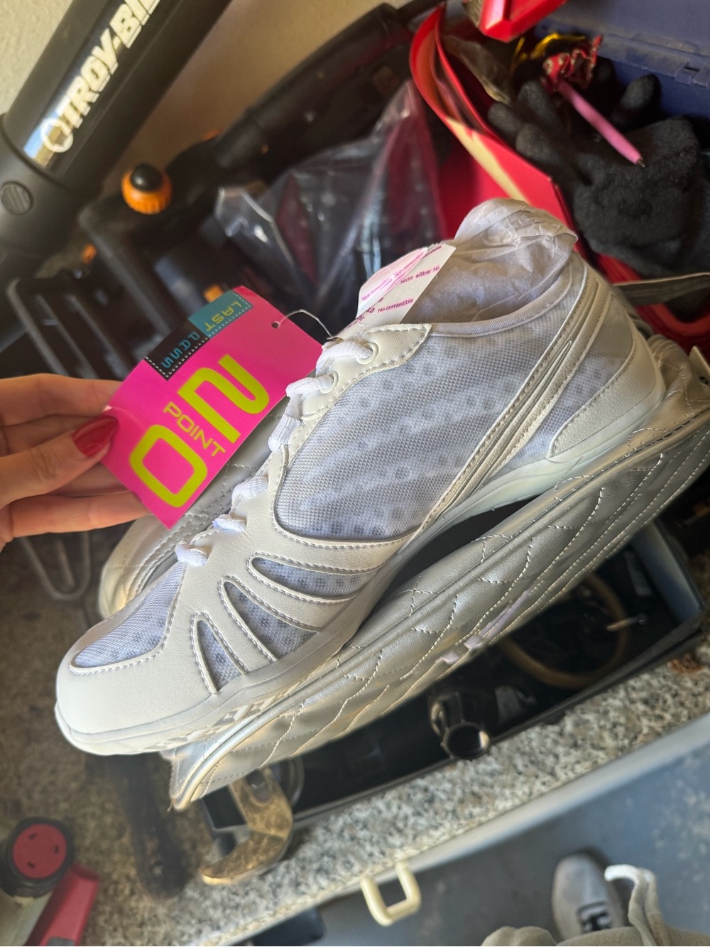 NWT Varsity Last Pass 3.0 LP3 Cheer Shoes White Women’s 9.5 w/ Quilted Bag